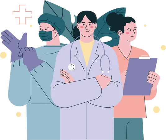 Doctor's team  Illustration