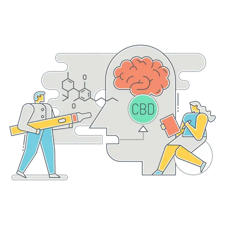 Doctors using CBD in treatment  Illustration