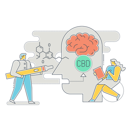 Doctors using CBD in treatment  Illustration