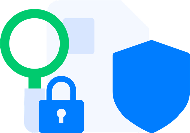 Document copyright with security  Illustration