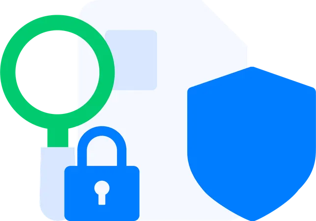Document copyright with security  Illustration