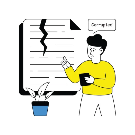 Document corrompu  Illustration