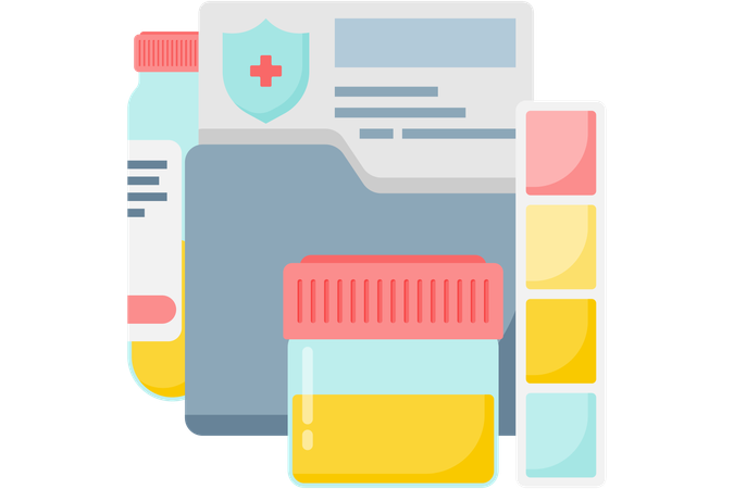 Document des résultats des analyses d'urine  Illustration