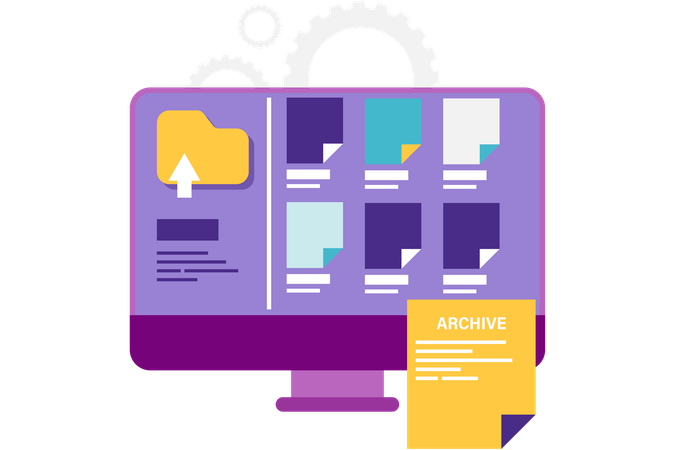 Document folder work archives  Illustration