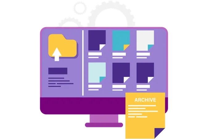 Document folder work archives  Illustration