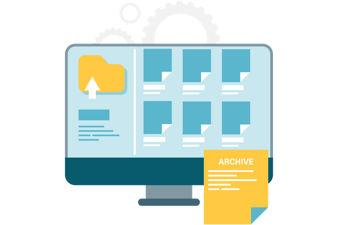 Document folder work archives  Illustration
