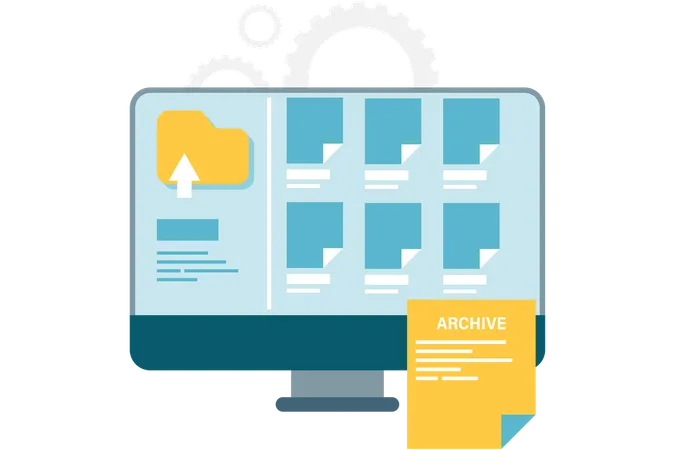 Document folder work archives  Illustration
