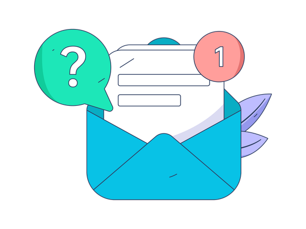 Document mail with help  Illustration