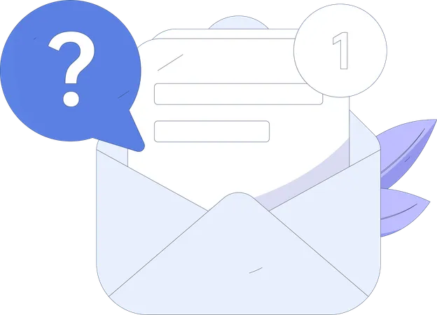 Document mail with help  Illustration