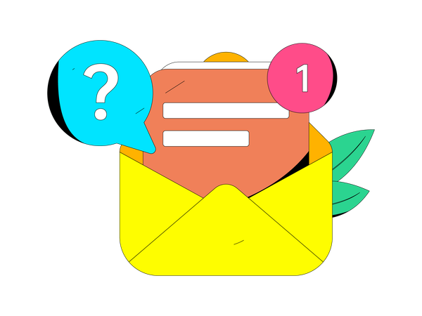 Document mail with help  Illustration