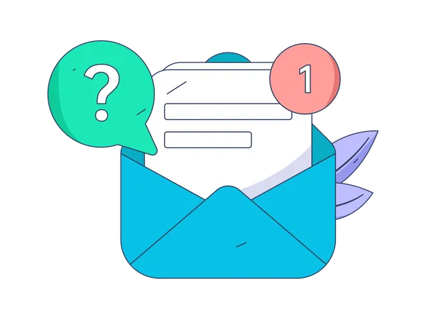 Document mail with help  Illustration