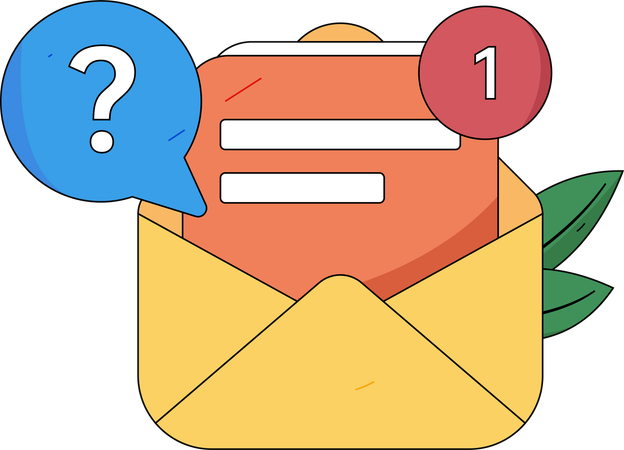 Document mail with help  Illustration