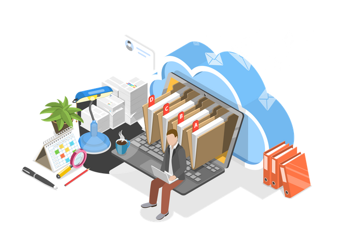 Document Management System  Illustration