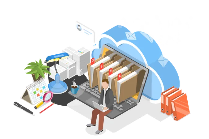 Document Management System  Illustration