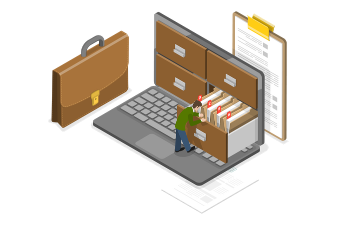 Document Management System  Illustration