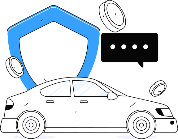 Documentos de segurança do carro assinados por empresário  Ilustração