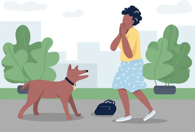Dog attack  Illustration