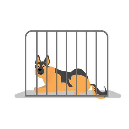 Dog Help Adoption Shelter  Illustration