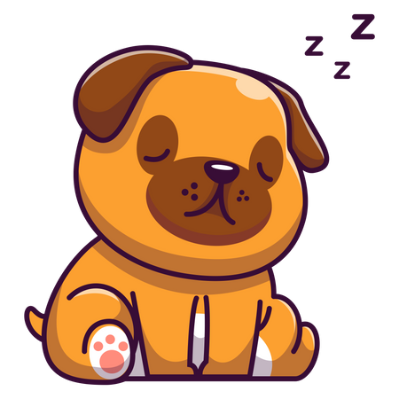 Dog sleeping  Illustration