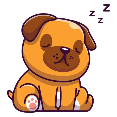 Dog sleeping  Illustration