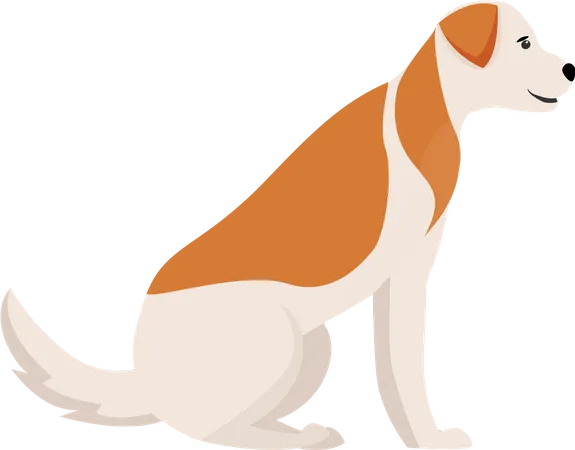 Dog with ginger spots Illustration