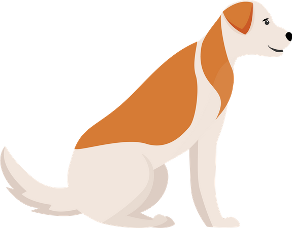 Dog with ginger spots  Illustration