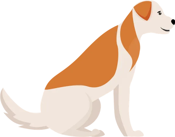 Dog with ginger spots  Illustration