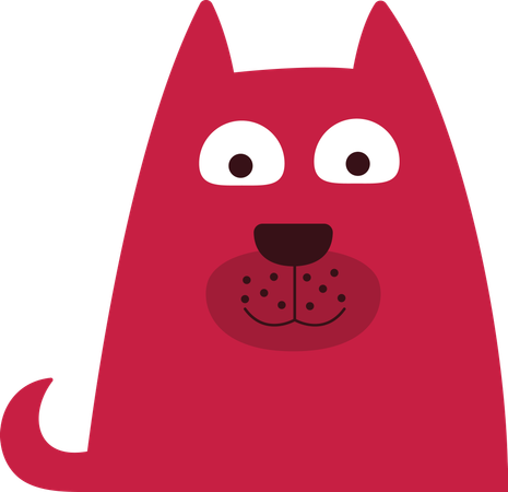 Dog with Smile Expression  Illustration