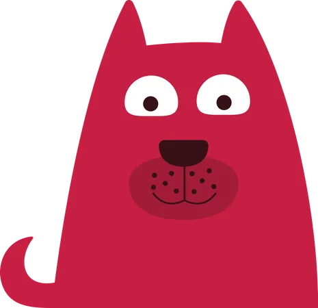 Dog with Smile Expression  Illustration