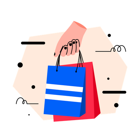 Doing shopping  Illustration