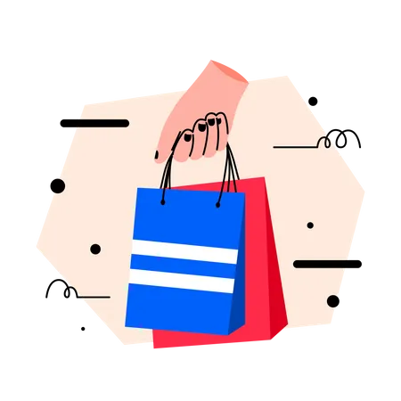 Doing shopping  Illustration