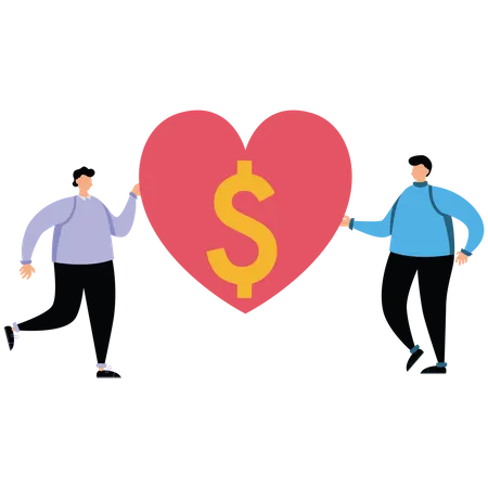 Dollar affair  Illustration