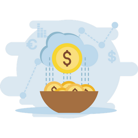 Dollar cloud  Illustration