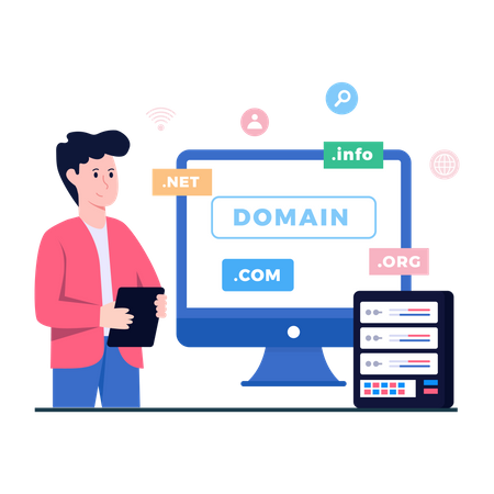 Domain Registration  Illustration