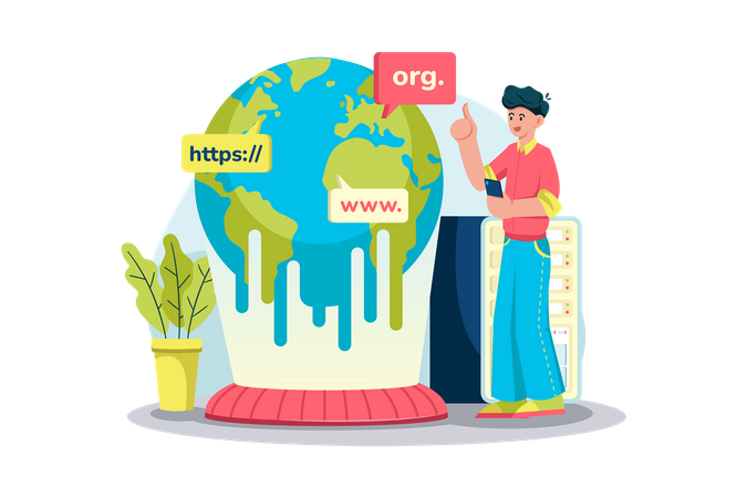 Domain Registration  Illustration