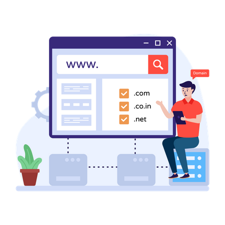 Domain registration  Illustration