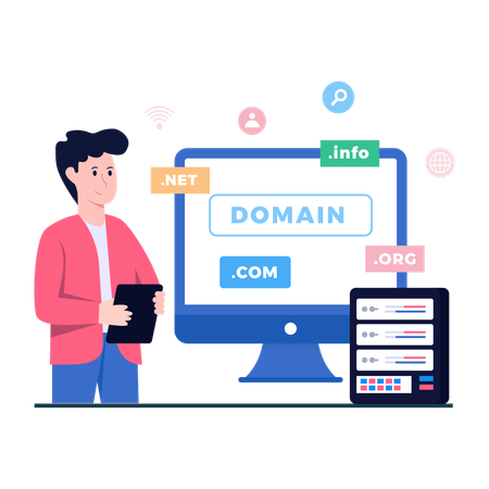 Domain Registration  Illustration