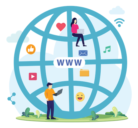 Domain Registration  Illustration