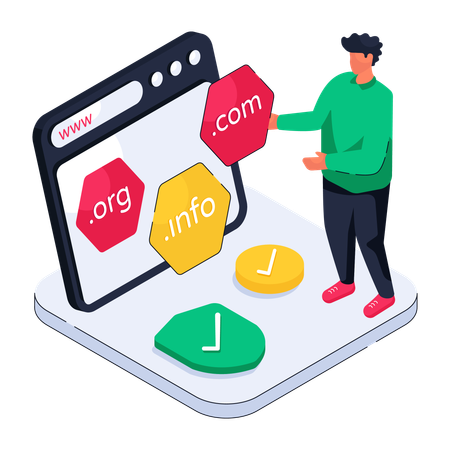 Domain Registrierung  Illustration