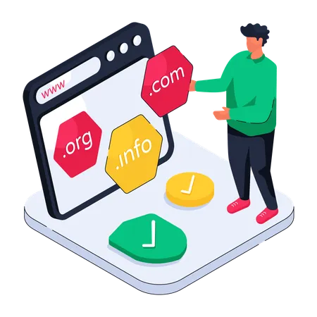 Domain Registrierung  Illustration
