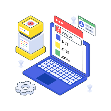 Domain Registrierung  Illustration