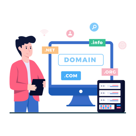 Domain Registrierung  Illustration