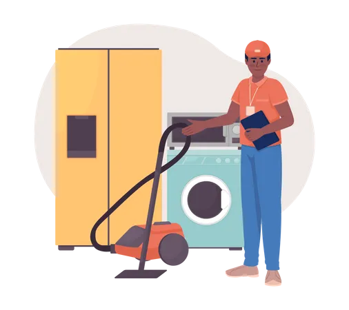 Domestic appliance Seller consultant  Illustration