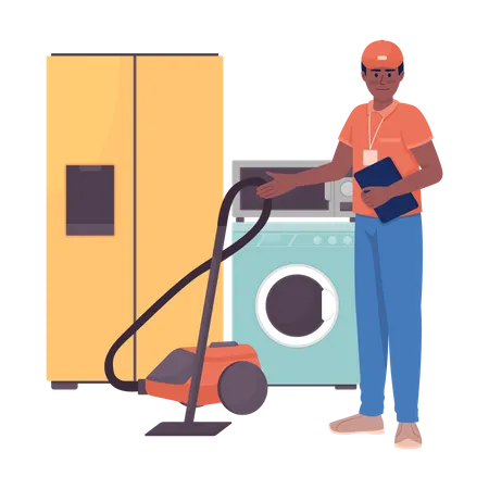 Domestic appliance Seller consultant  Illustration