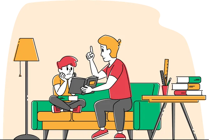 Domestic Education at Home  Illustration