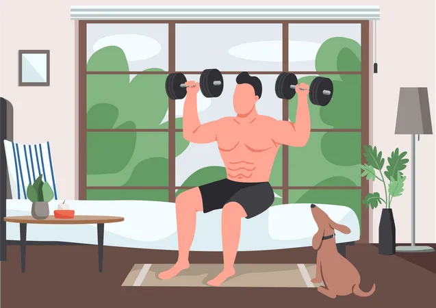 Domestic exercise  Illustration