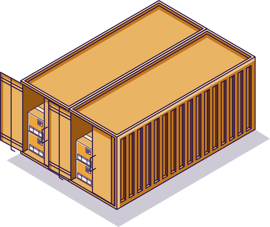 Domestic freight container  Illustration