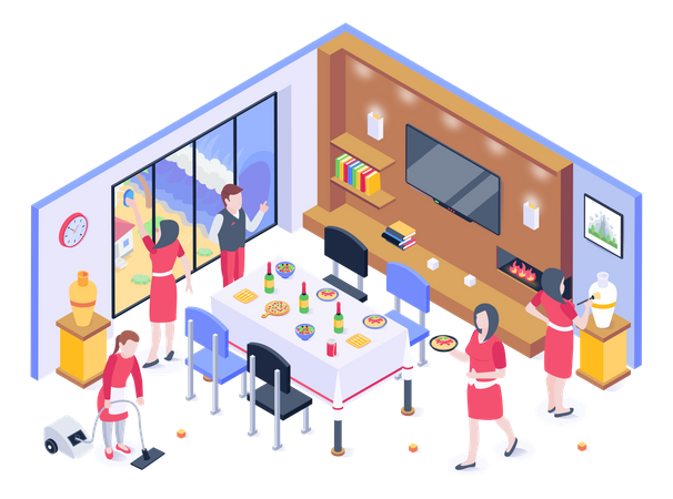 Domestic Staff  Illustration