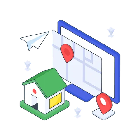 Emplacement du domicile  Illustration