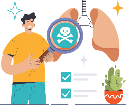 Lésions pulmonaires  Illustration